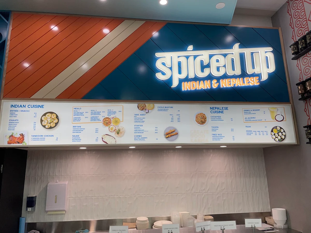Menu, Spiced Up Indian & Nepalese