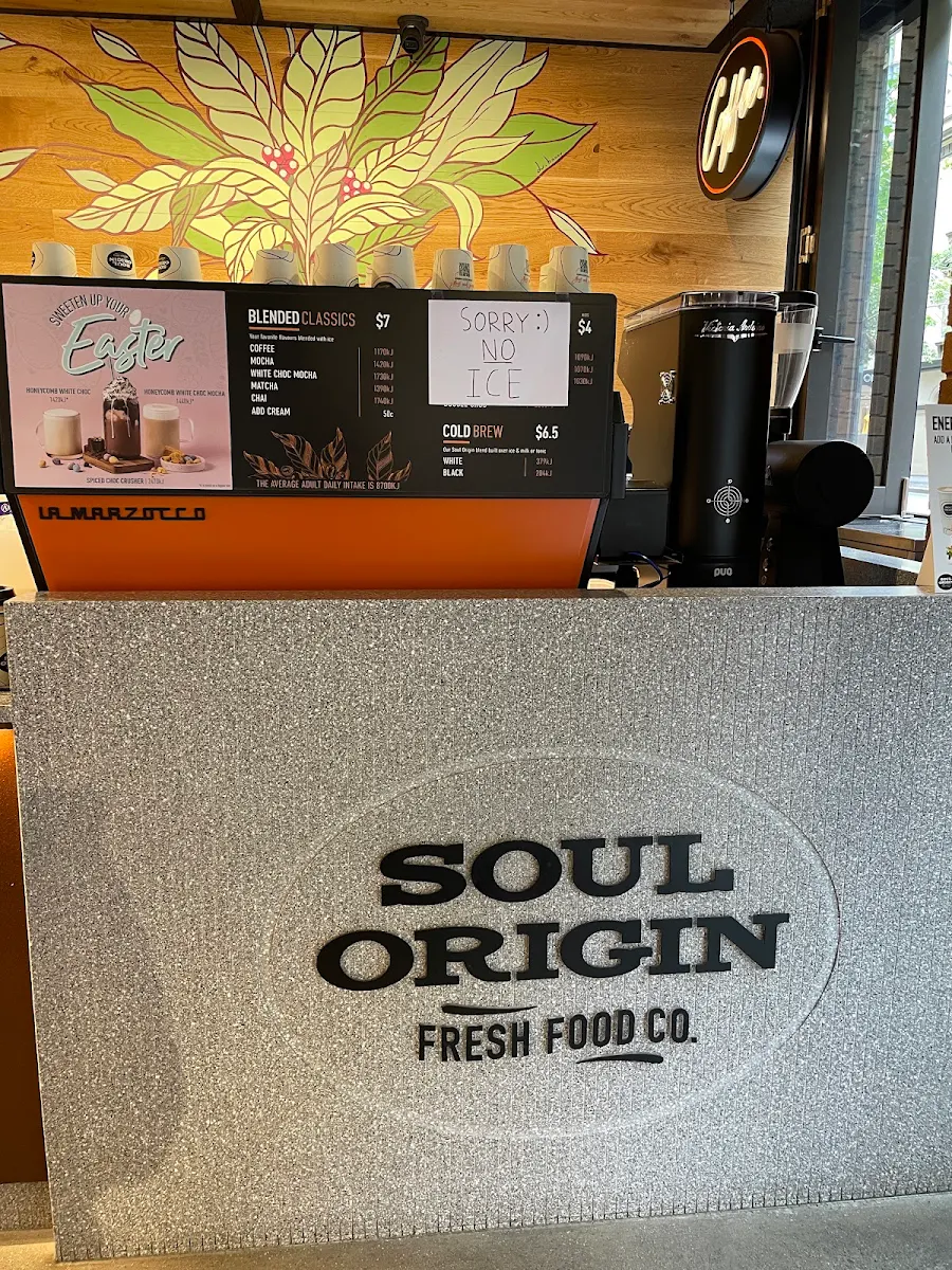 Menu, Soul Origin Sydney 161 Clarence St
