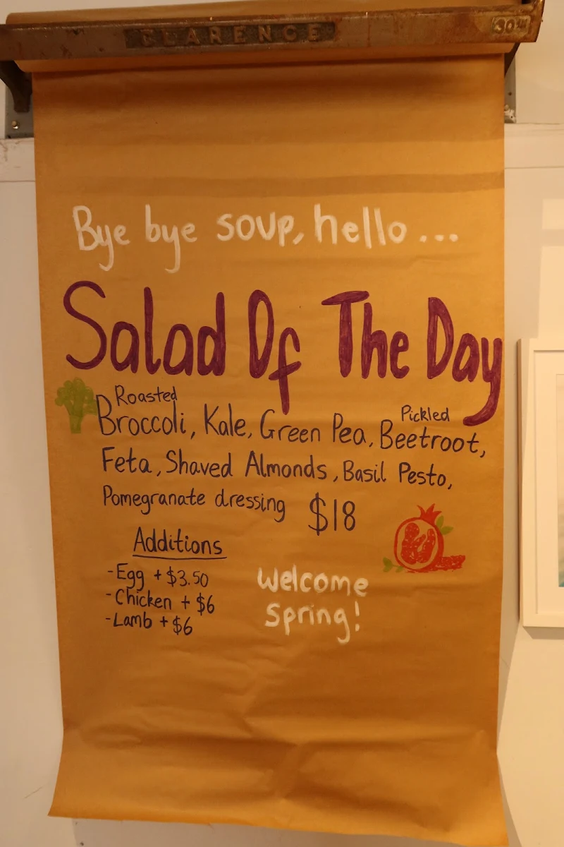 Menu, Saint Jaxie Cafe
