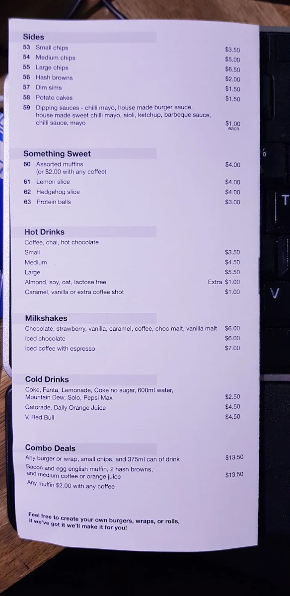 Menu, Meaghan's