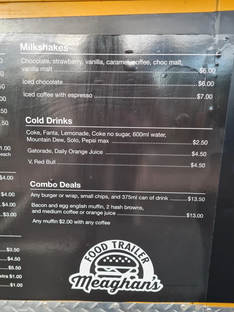 Menu, Meaghan's