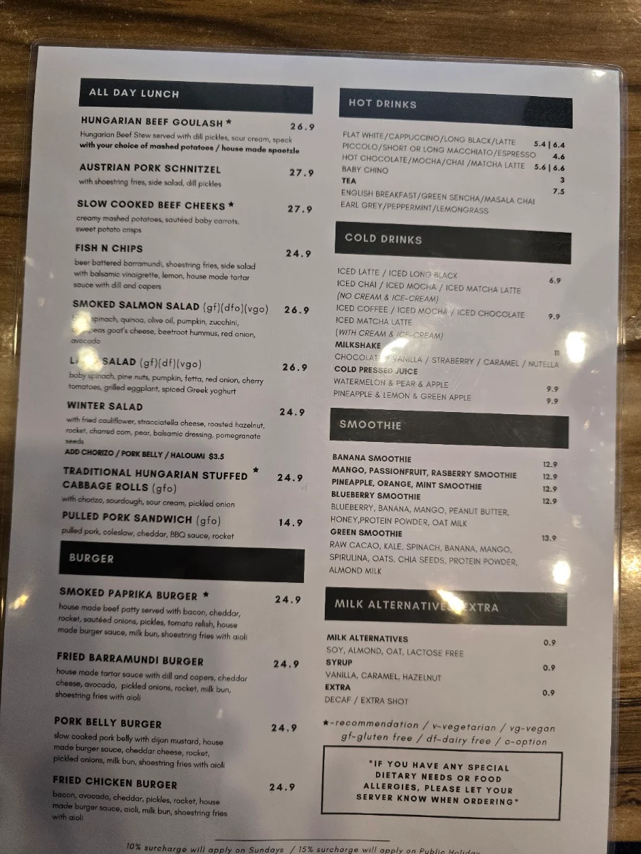 Menu, Smoked Paprika