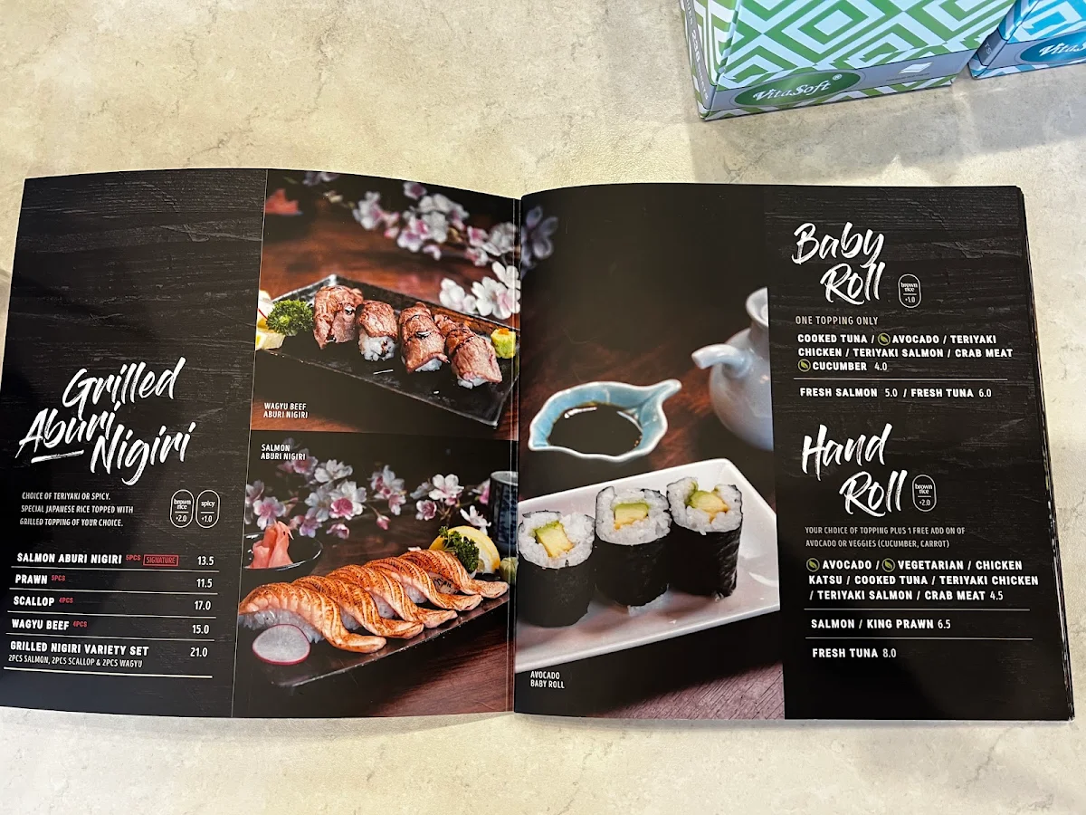 Menu, Kanji Fresh Sushi Kogarah