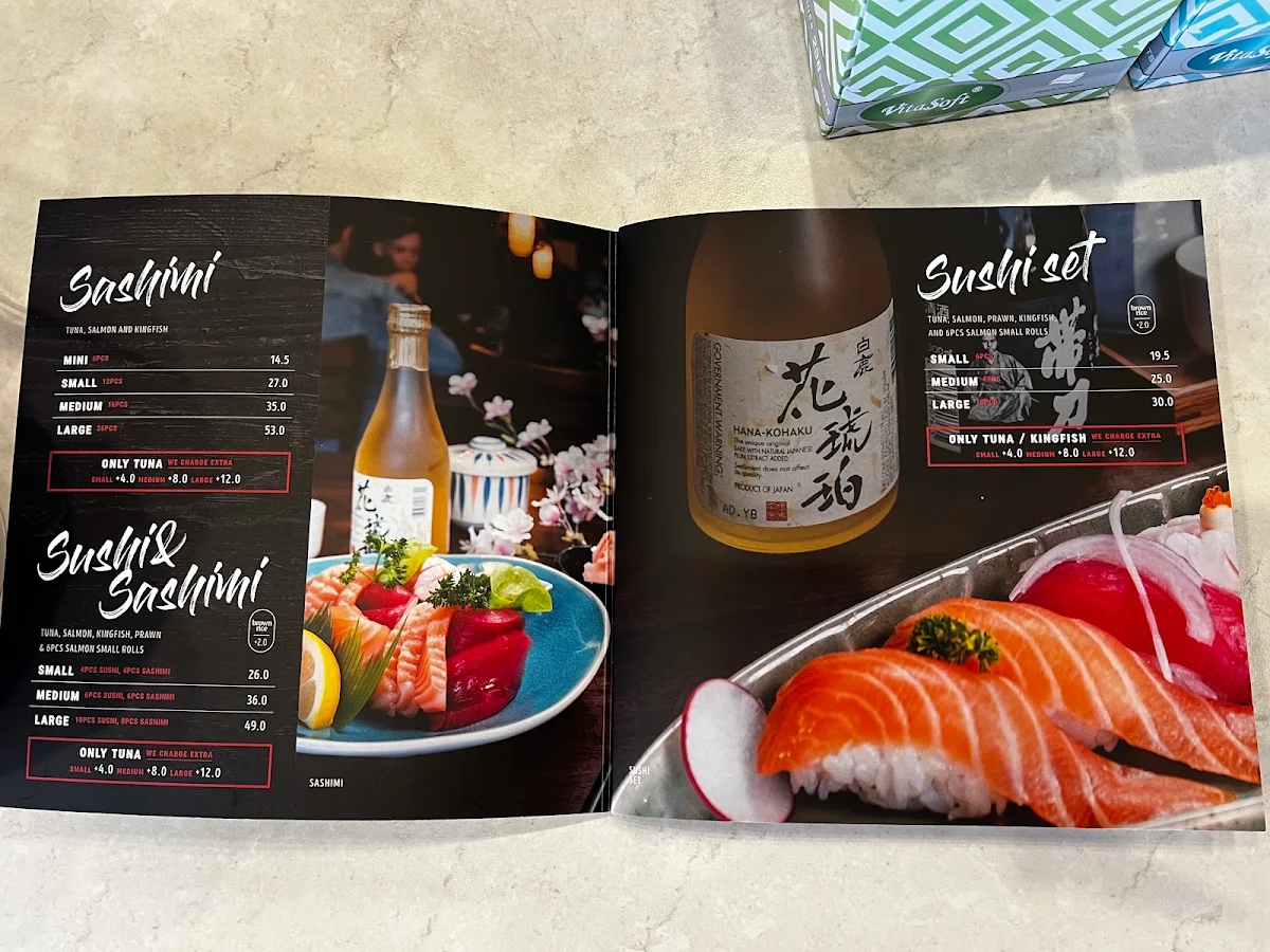 Menu, Kanji Fresh Sushi Kogarah