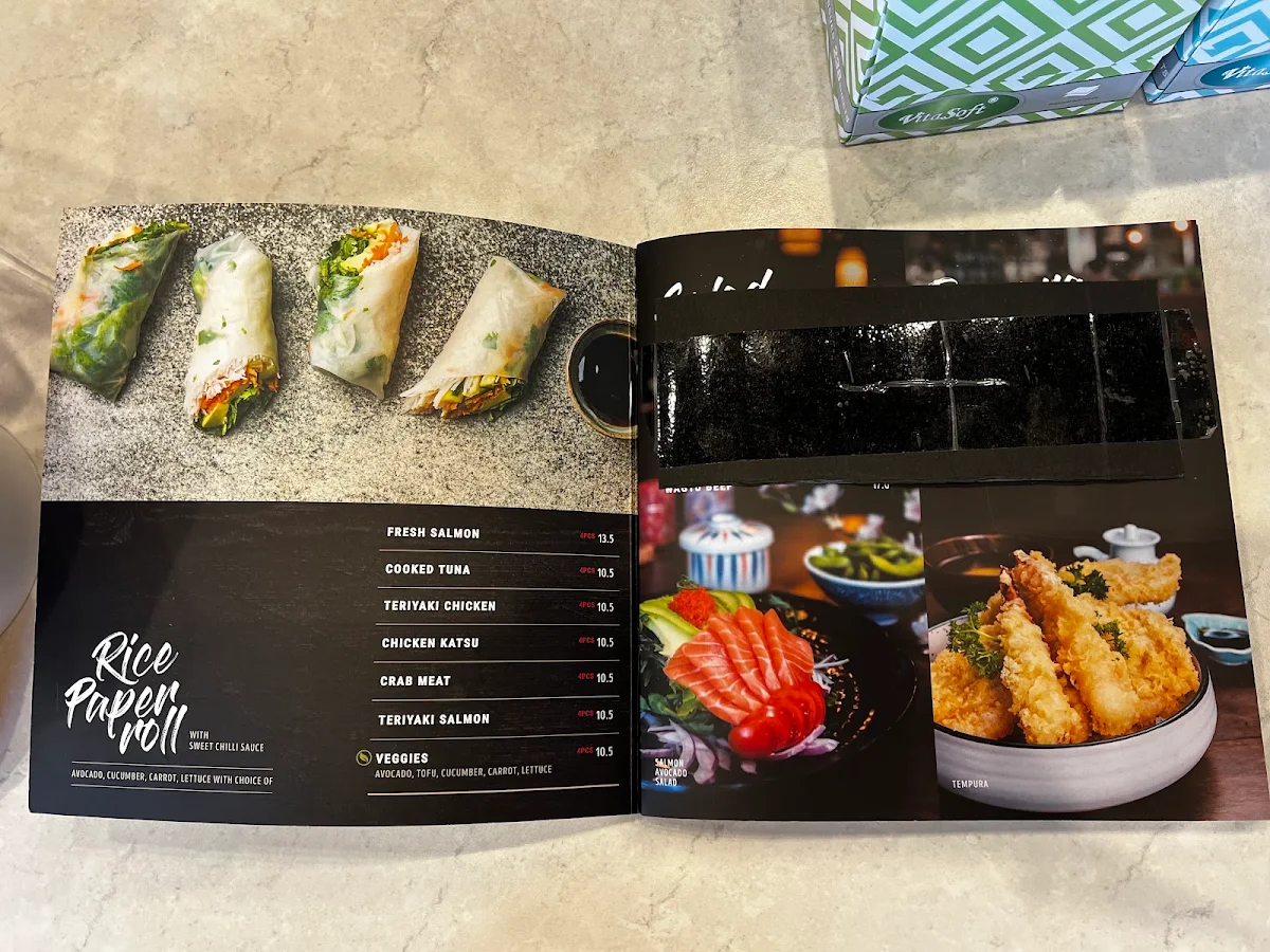 Menu, Kanji Fresh Sushi Kogarah