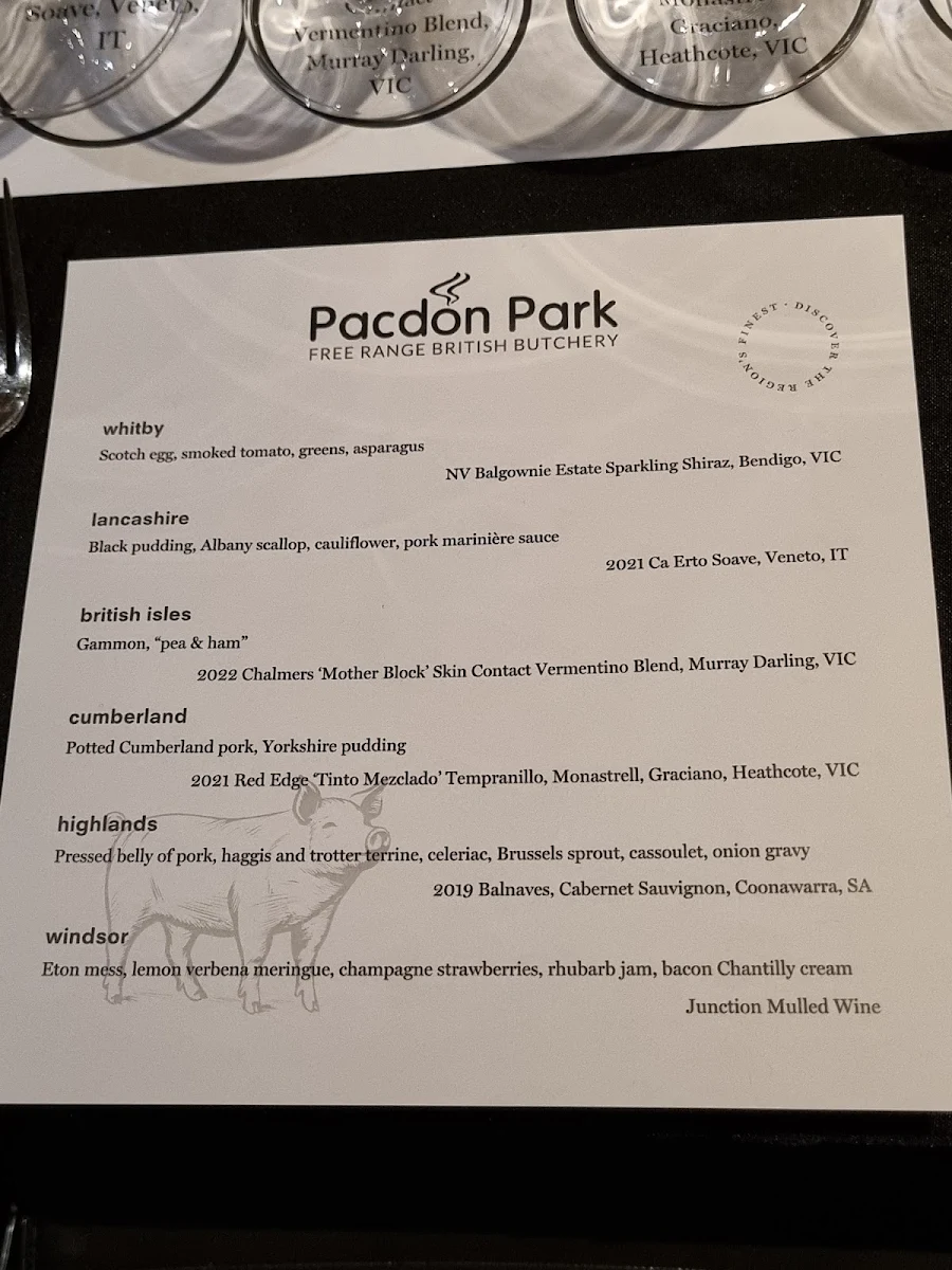 Menu, Junction Moama
