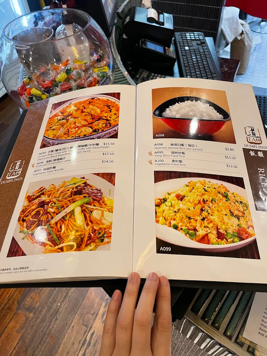Menu, Tao Dumplings Northcote
