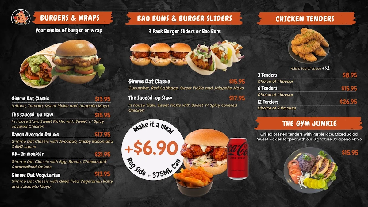Menu, Gimme Dat Chicken