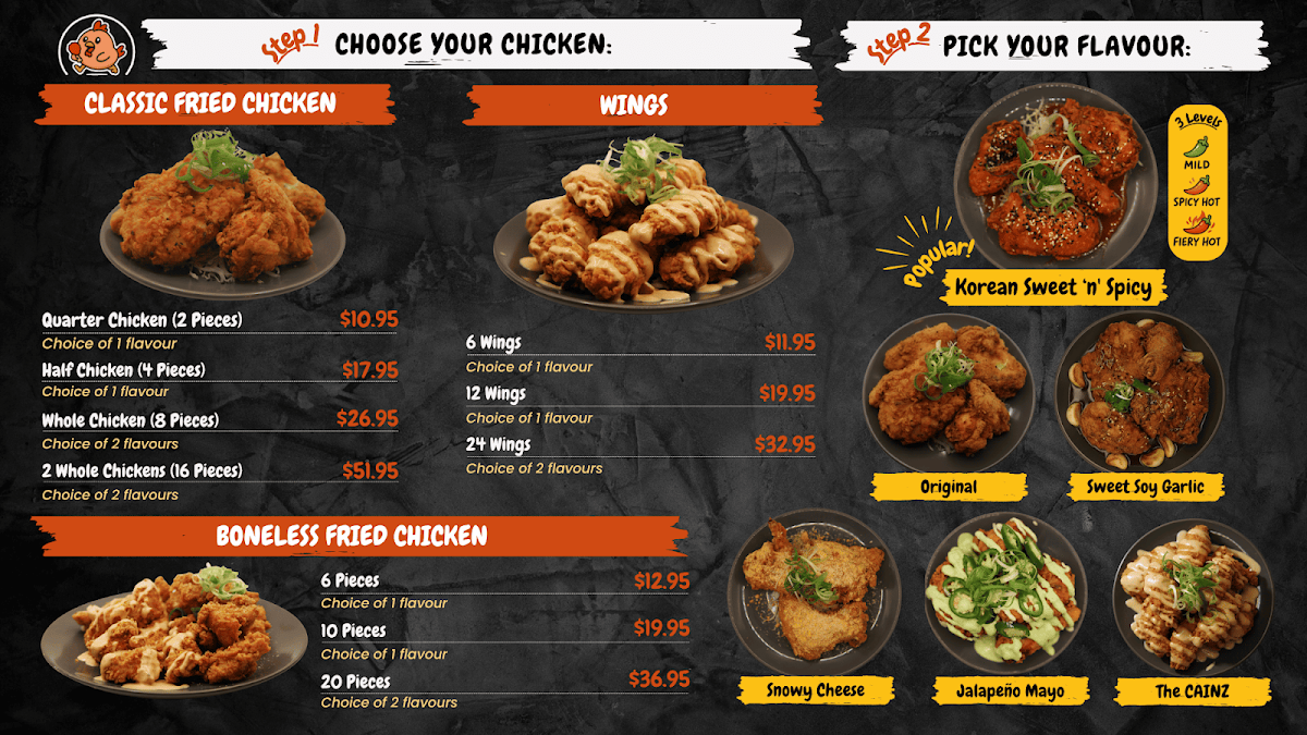 Menu, Gimme Dat Chicken