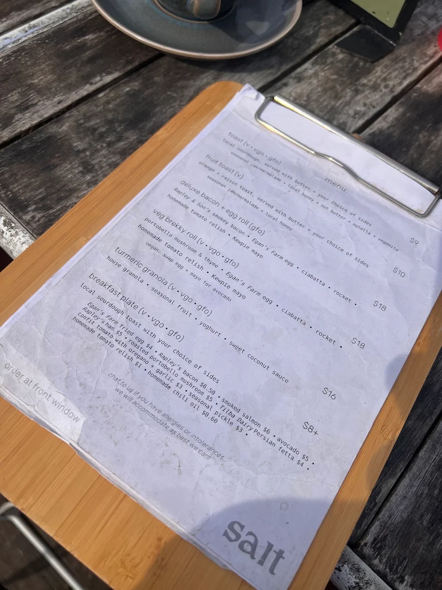 Menu, Kattalinas On the Marina