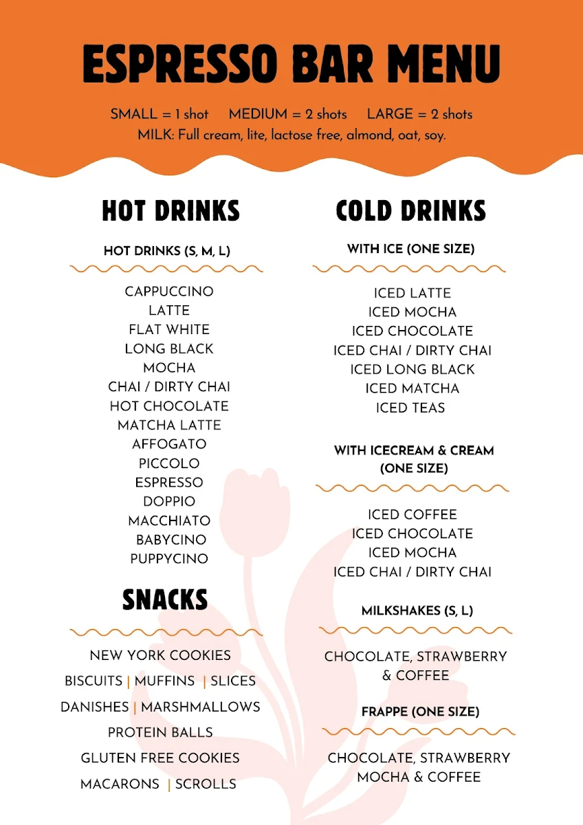 Menu, Hey Posy