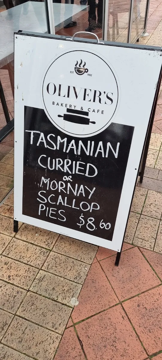 Menu, Olivers Bakery & Cafe