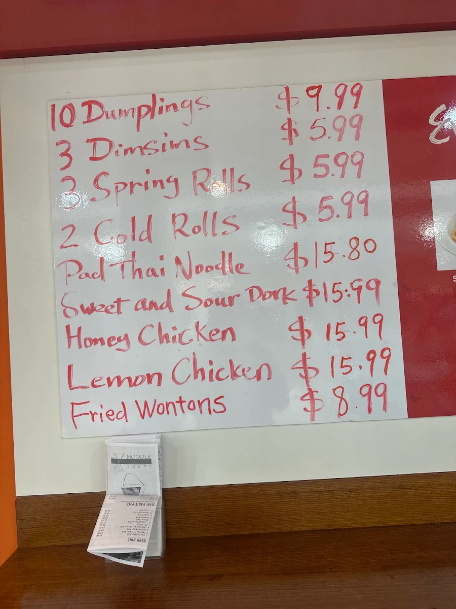 Menu, Noodle Smart