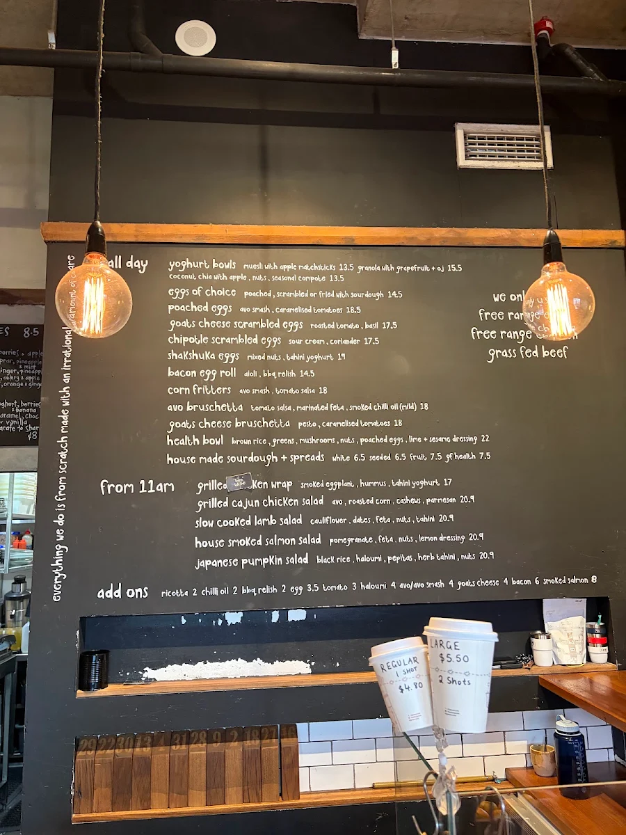 Menu, 22 Grams