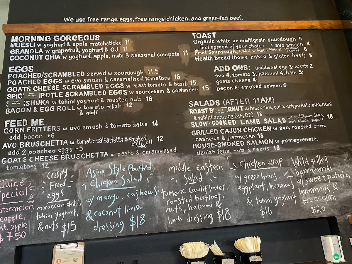 Menu, 22 Grams
