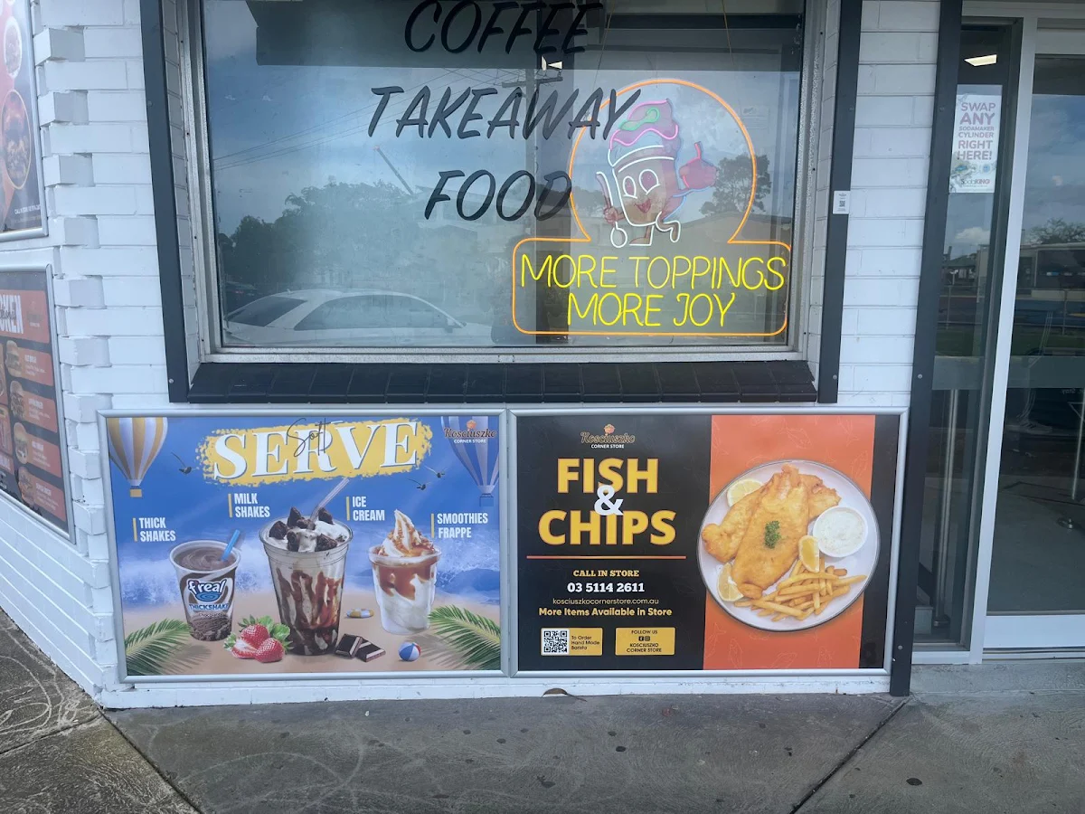 Menu, Kosciuszko Corner Store
