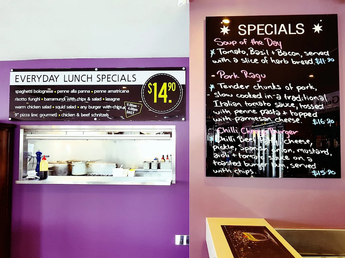 Menu, Caffe Acqua