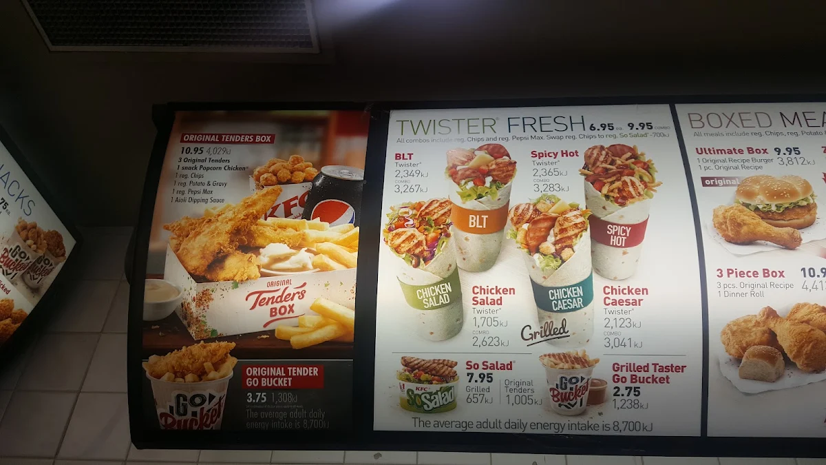 Menu, KFC Campsie