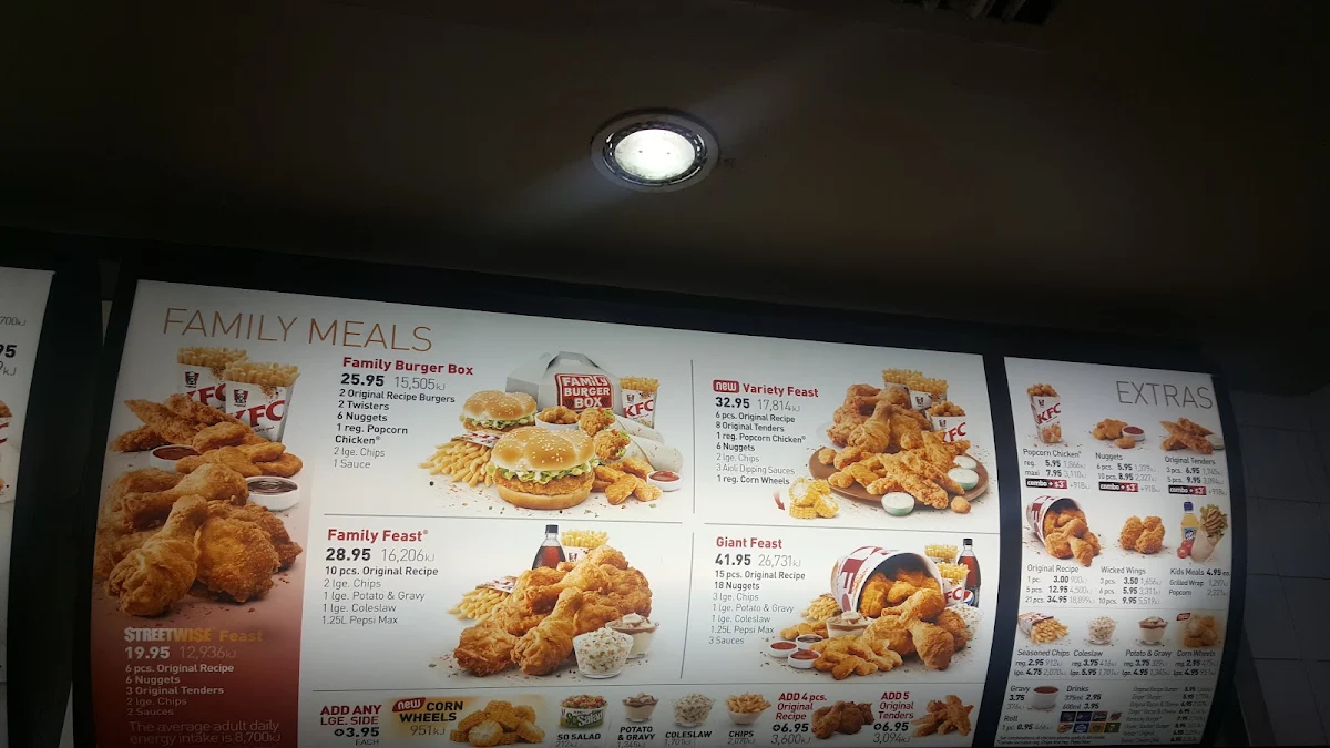 Menu, KFC Campsie