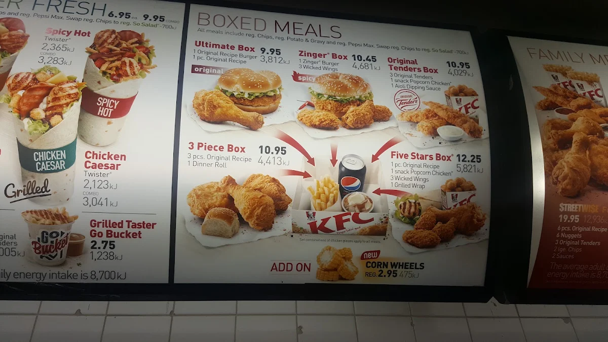 Menu, KFC Campsie