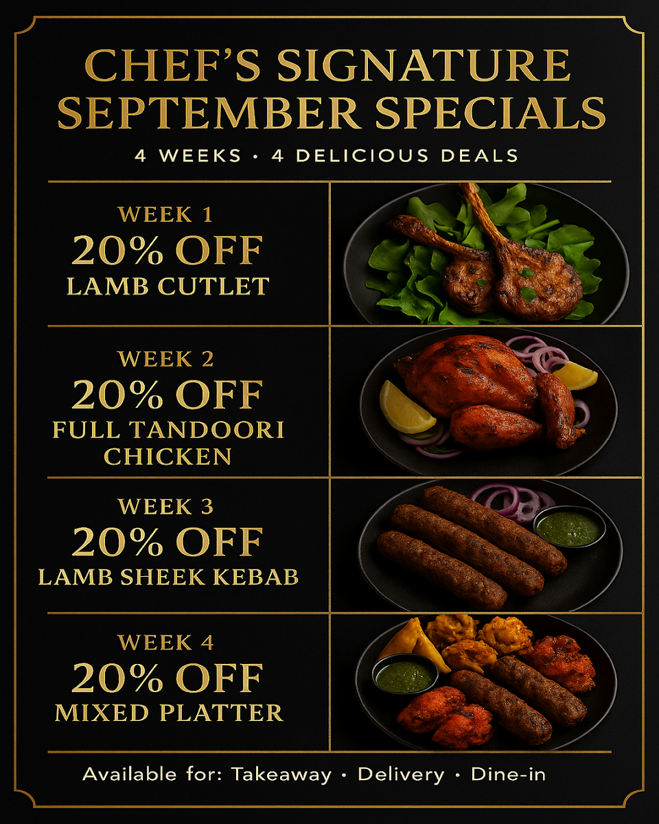 Menu, CHEF'S SIGNATURE Cafe & Indian Restaurant
