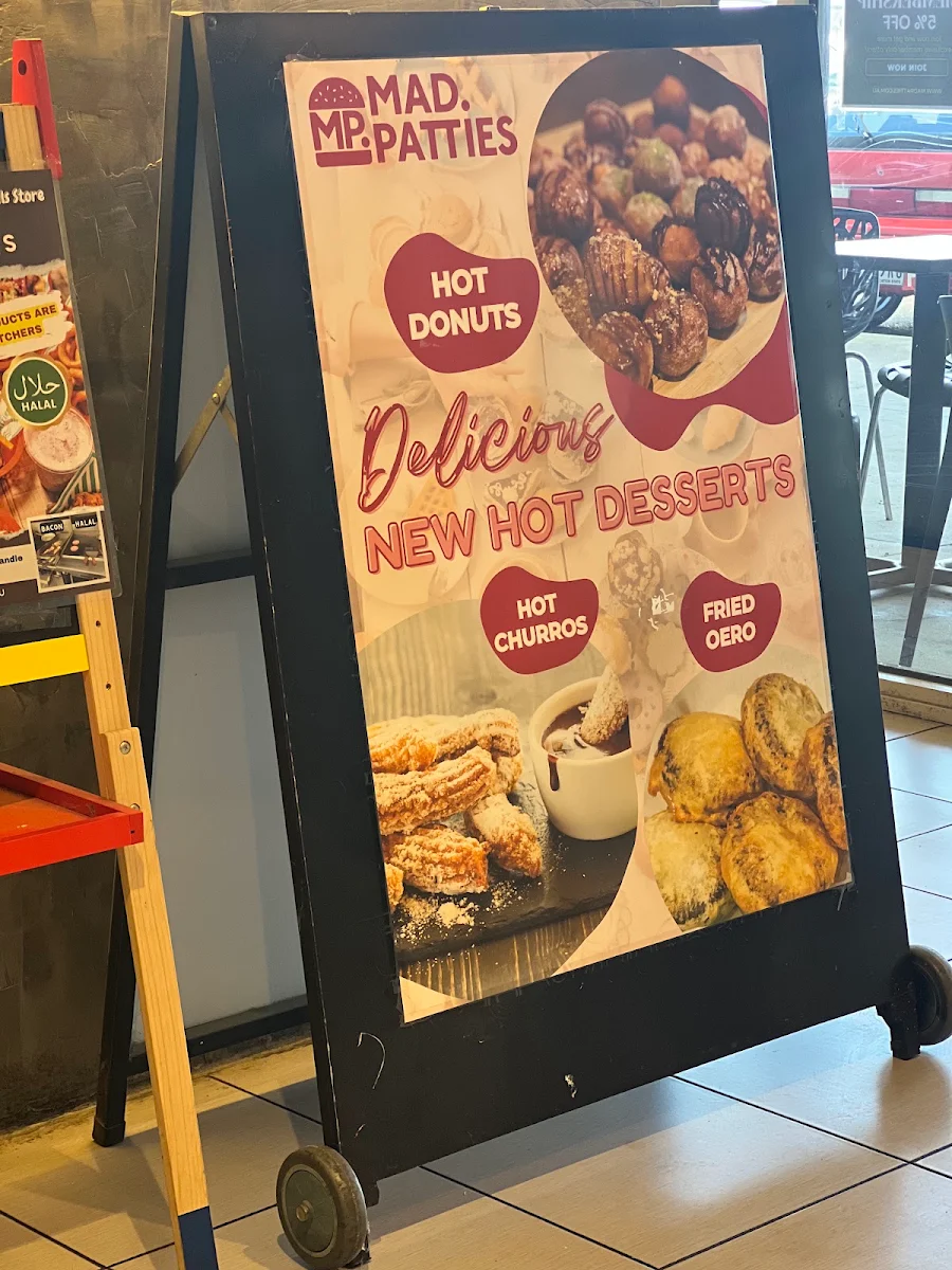 Menu, Mad Patties Endeavour Hills