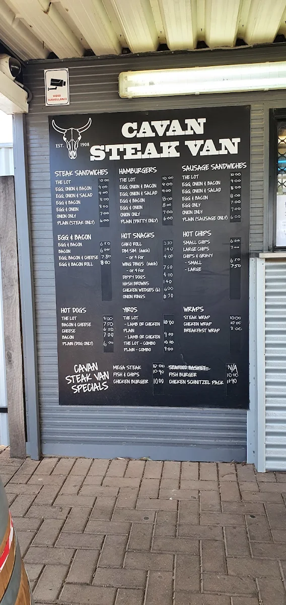 Menu, Cavan Hotel