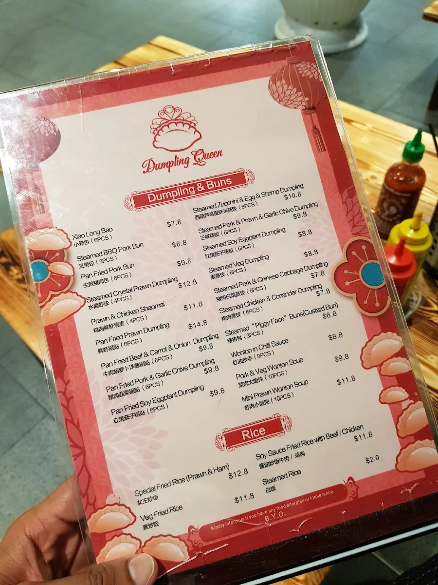 Menu, Ms Dumpling Eastgardens