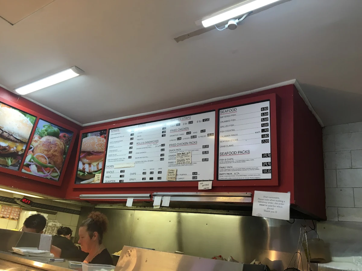 Menu, Tregear Take Away