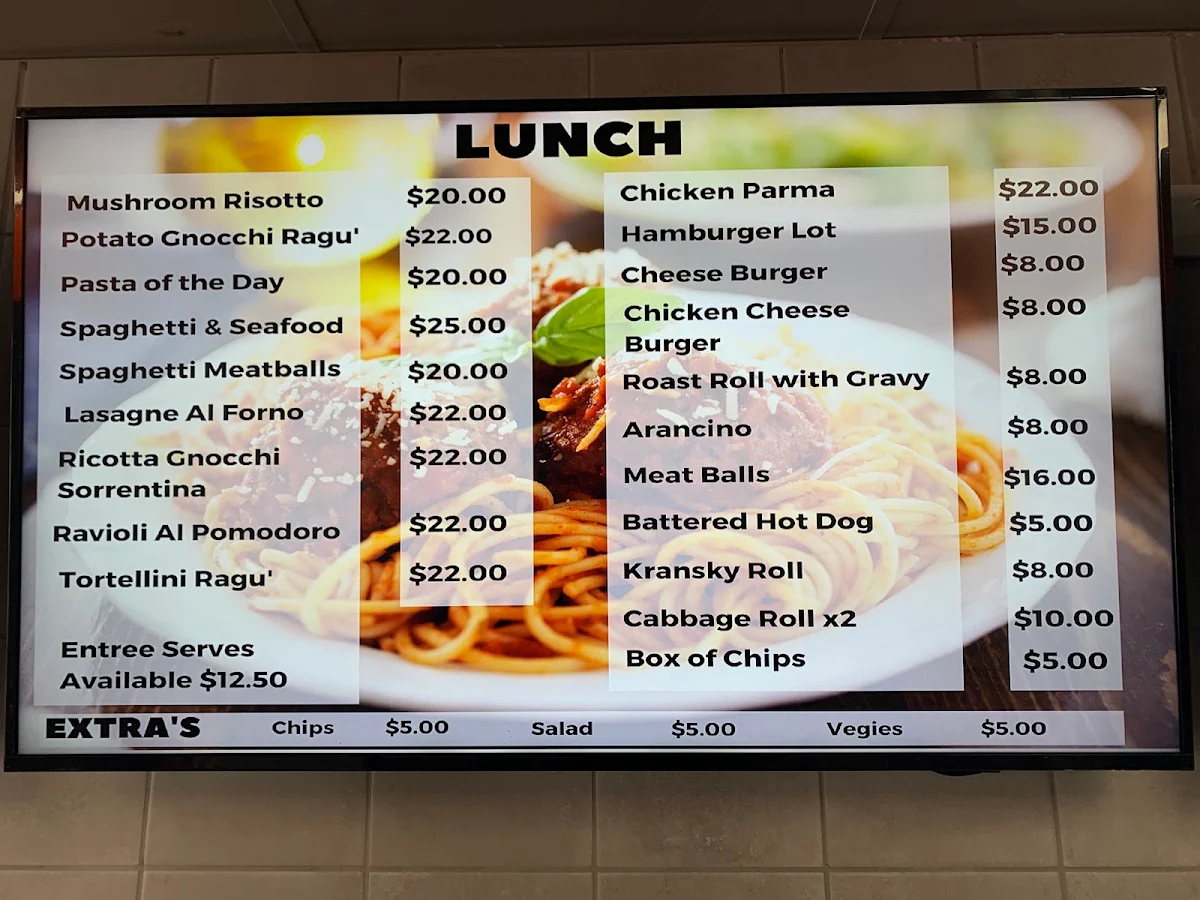 Menu, Puccis Rosticceria & Caffe