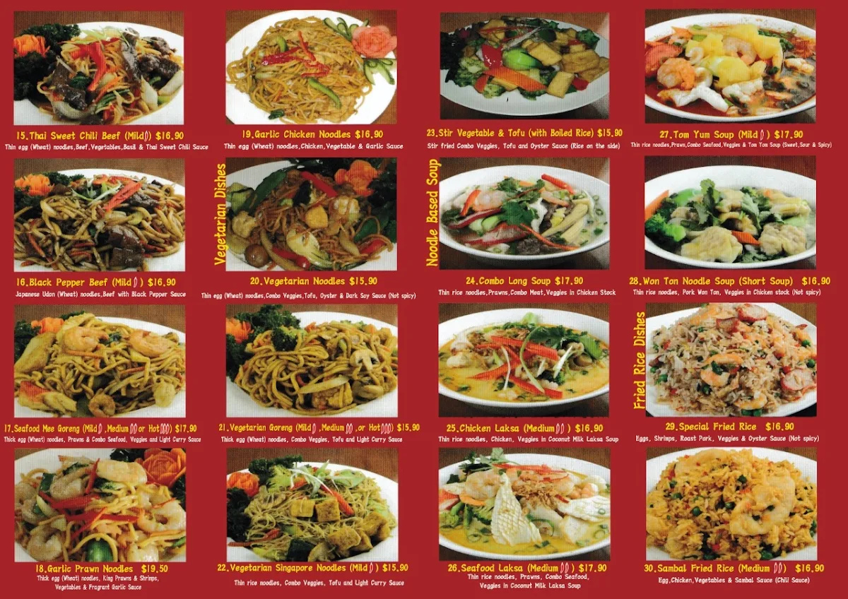 Menu, Good Asian Buderim Marketplace