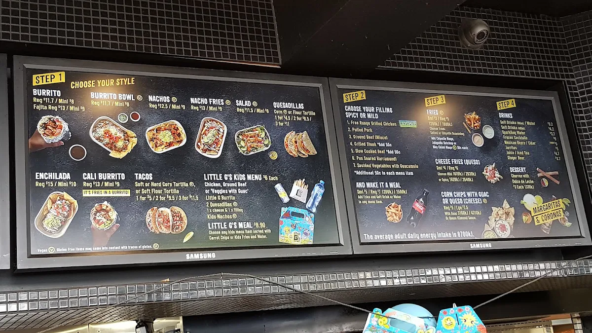 Menu, Guzman y Gomez - Crows Nest