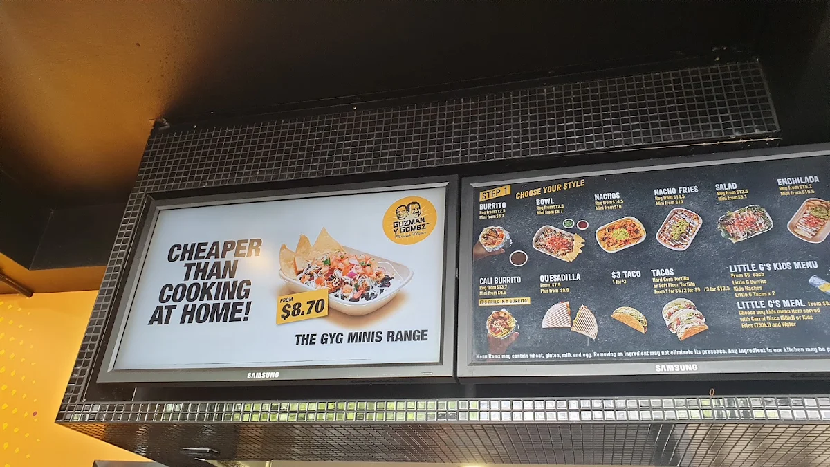 Menu, Guzman y Gomez - Crows Nest