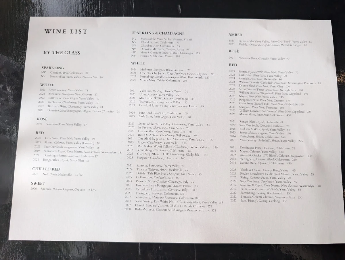 Menu, Meletos