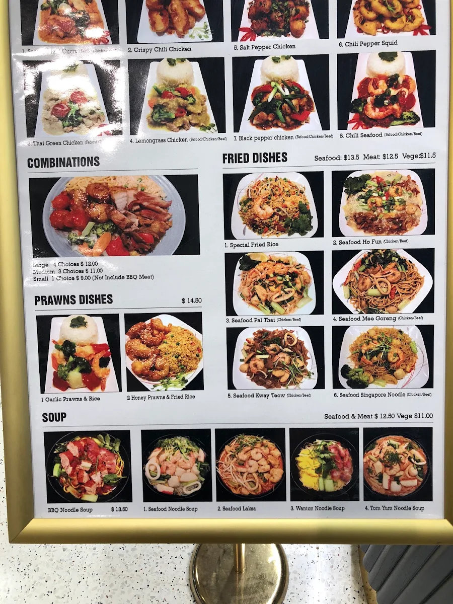 Menu, BBQ Inn