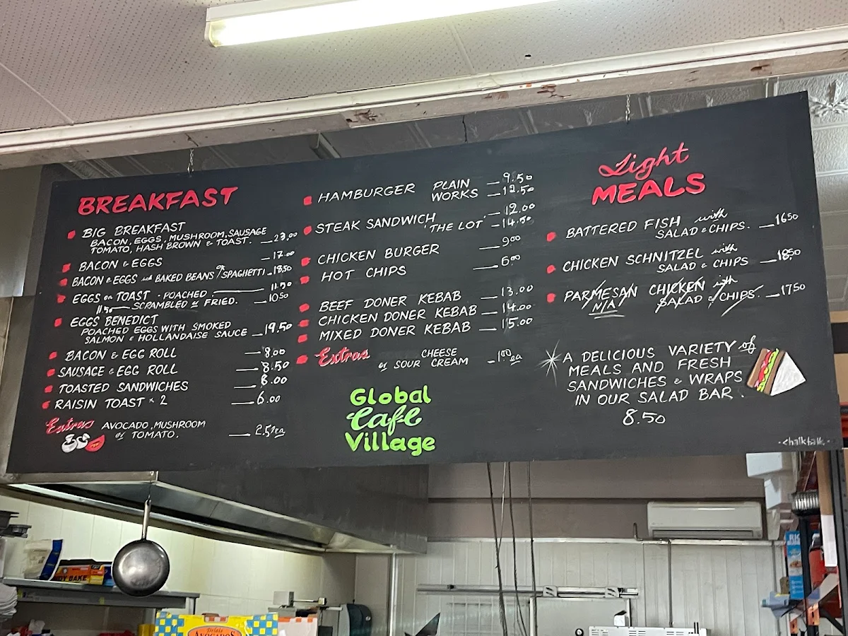 Menu, Global Village Restaurant