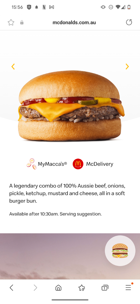 Menu, McDonald's Mandurah