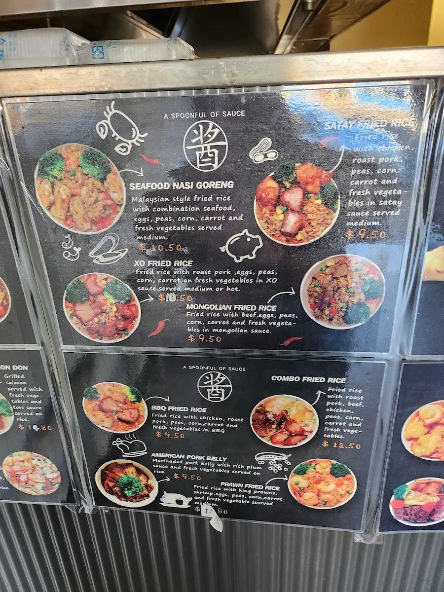 Menu, A Spoonful of Sauce