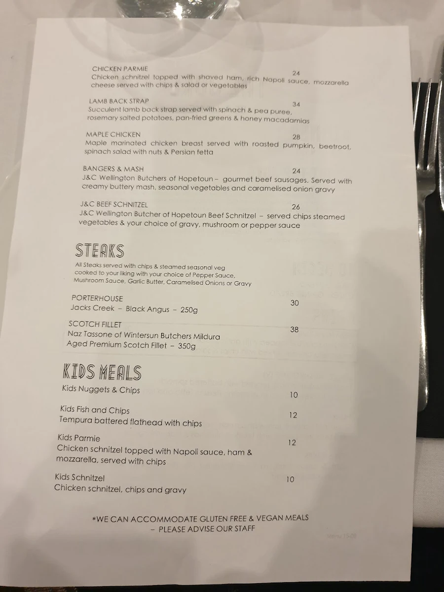 Menu, The Juke