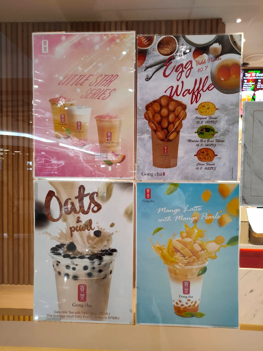 Menu, Gong Cha Mt Ommaney
