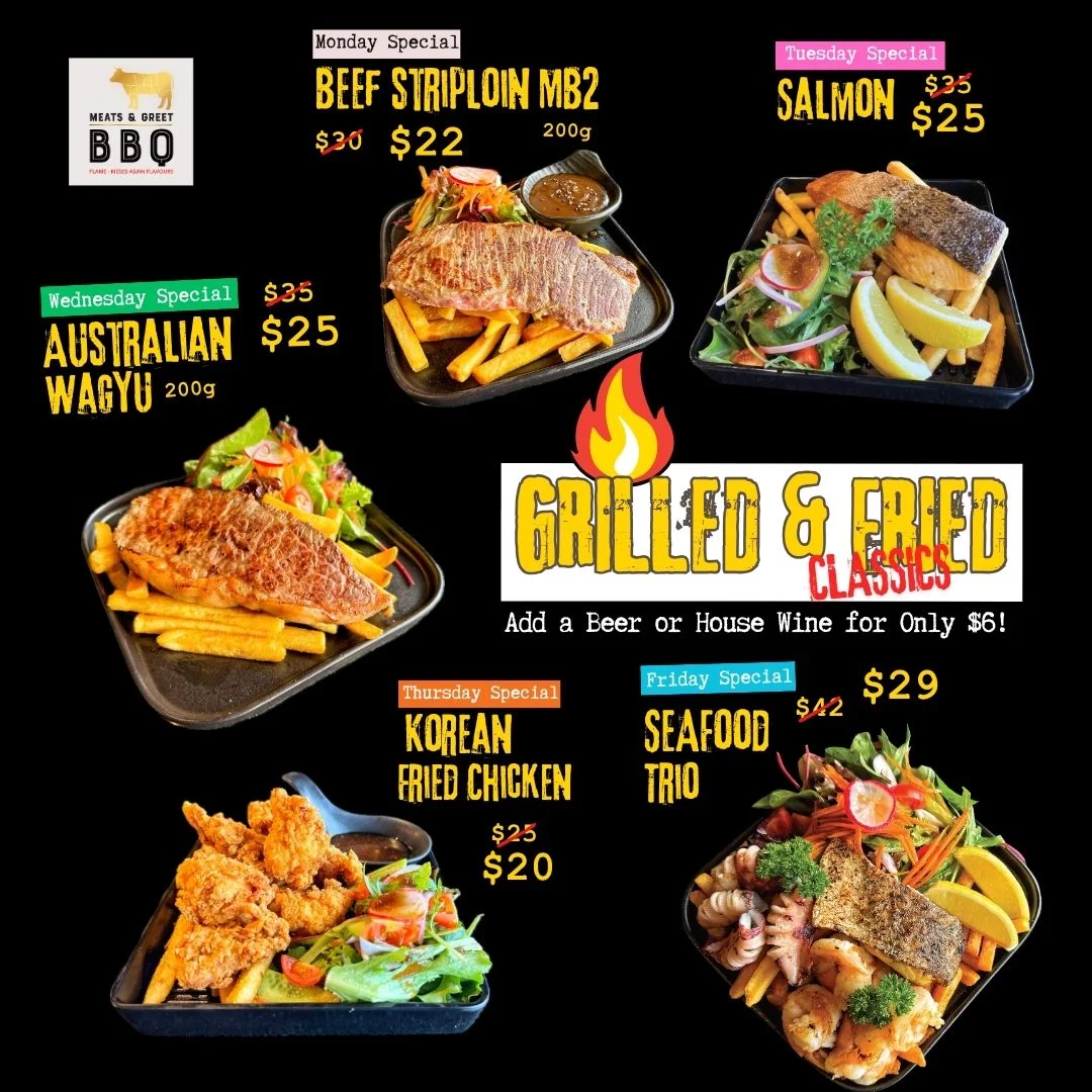 Menu, Meats and Greet BBQ Kiama