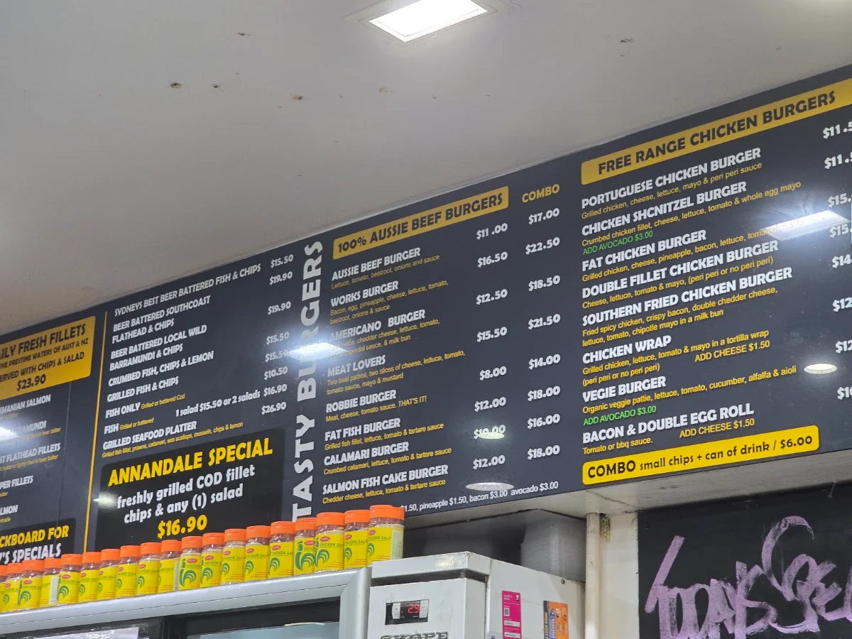 Menu, Fat Fish