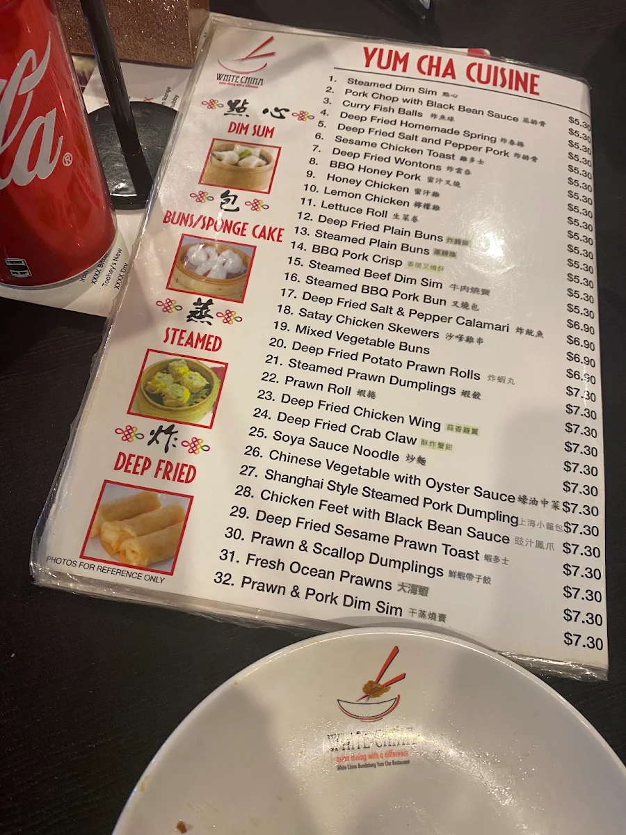 Menu, White China
