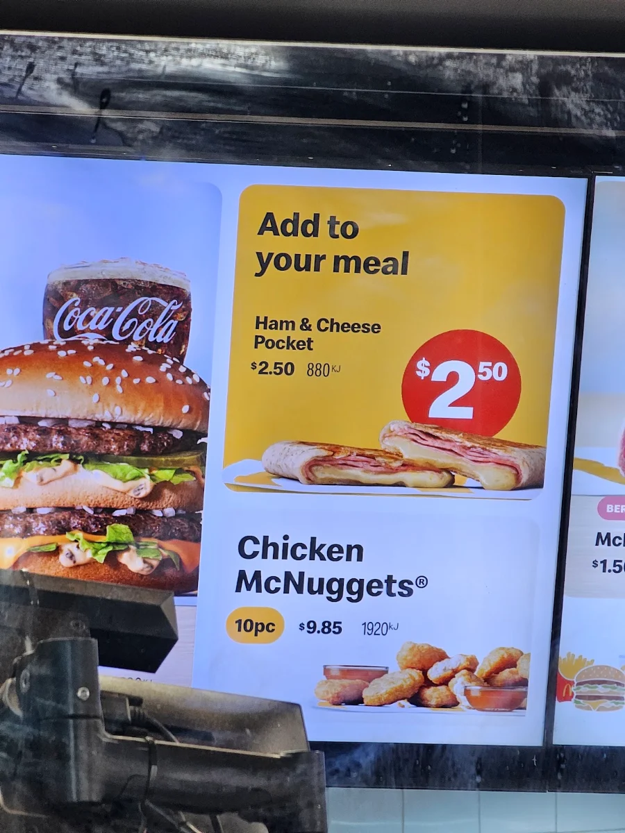 Menu, McDonald's Hay Street East