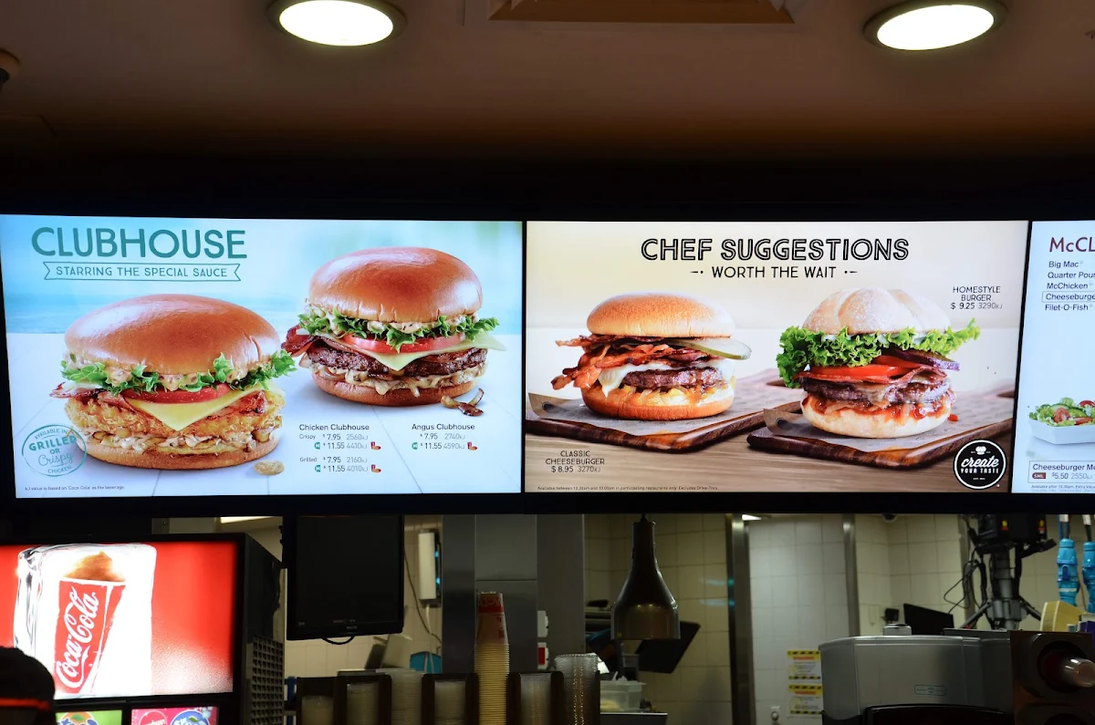 Menu, McDonald's Hay Street East