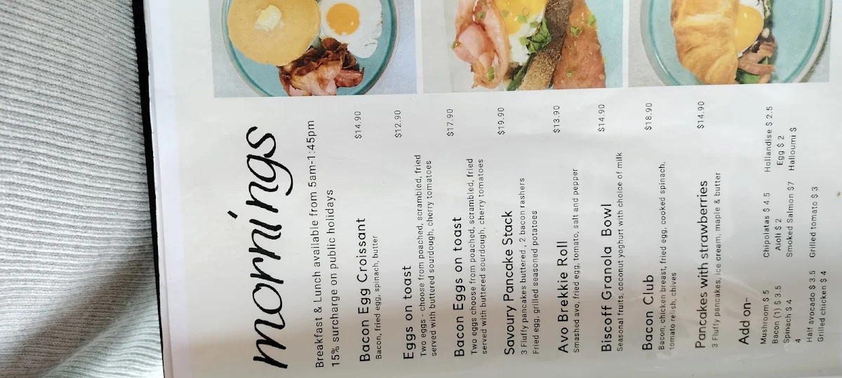 Menu, Little Barista Espresso Bar