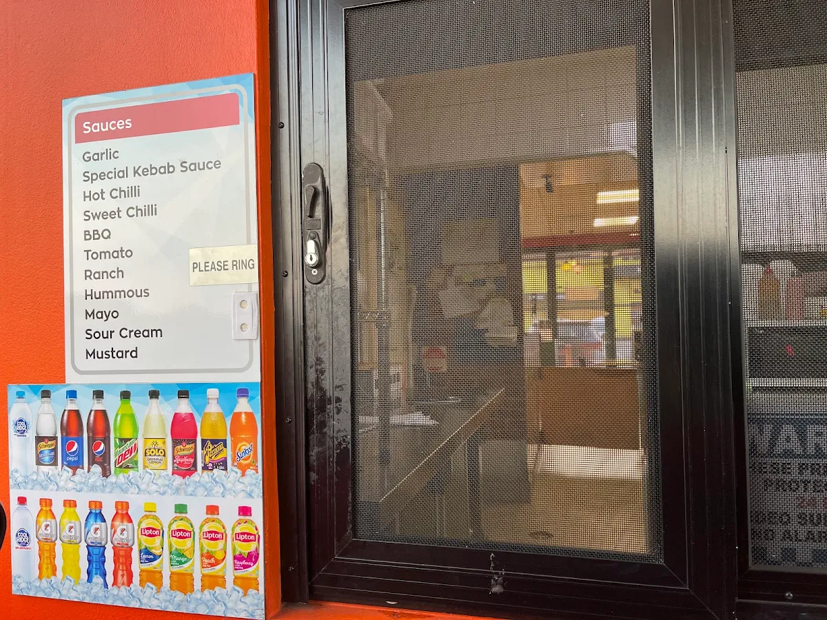 Menu, Darwin Kebab and Pizza (DKP)