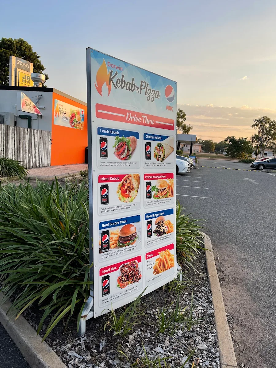 Menu, Darwin Kebab and Pizza (DKP)