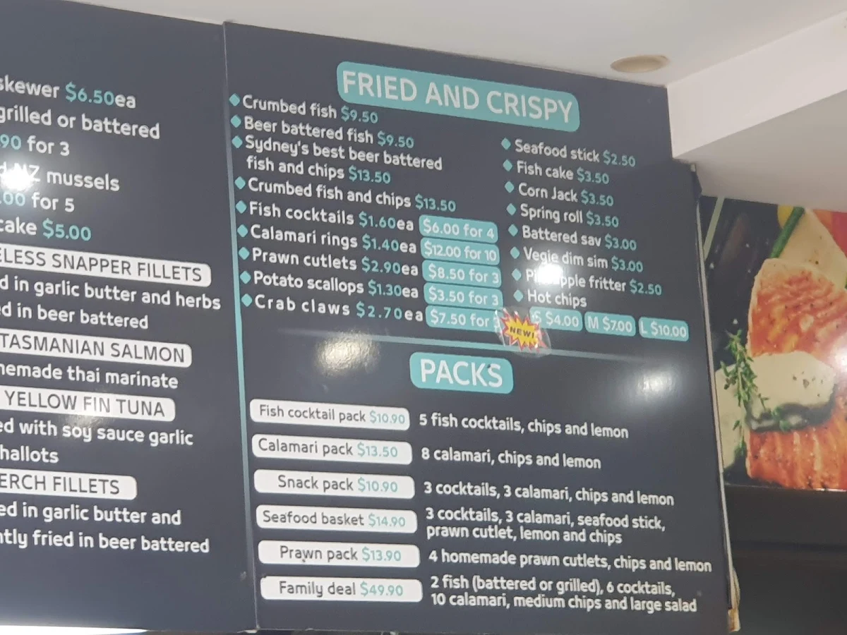 Menu, Chubby Fish