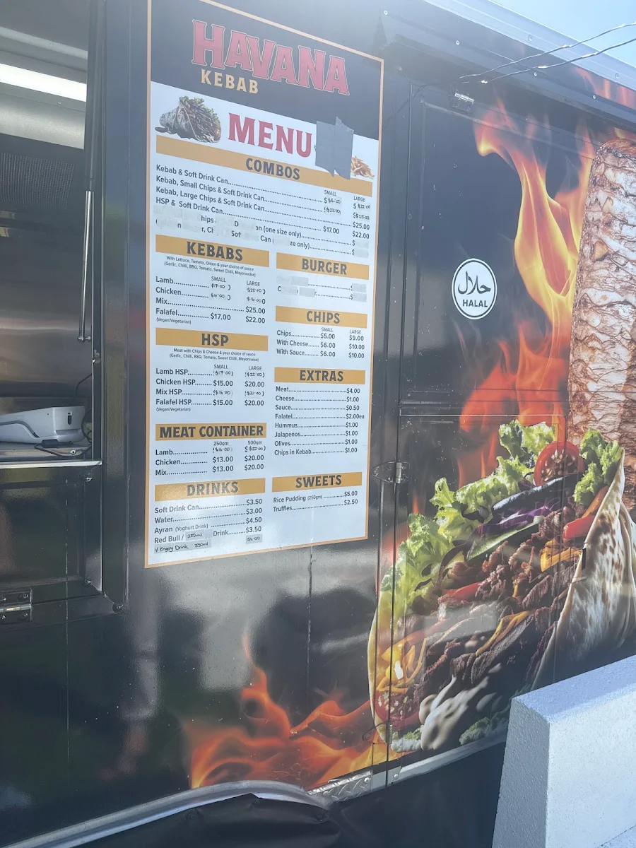 Menu, Havana Kebab